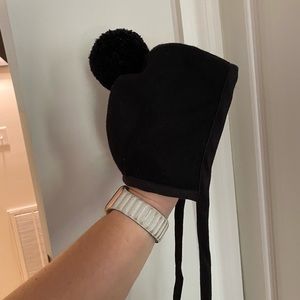 Briar Baby Black Pom Bonnet 3-6 months